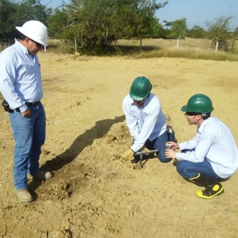 realizando excavaciones para estudiar el impacto ambiental en una zona árida. Esta práctica es esencial para determinar cómo un proyecto de construcción podría afectar el ecosistema local antes de que se inicie el trabajo